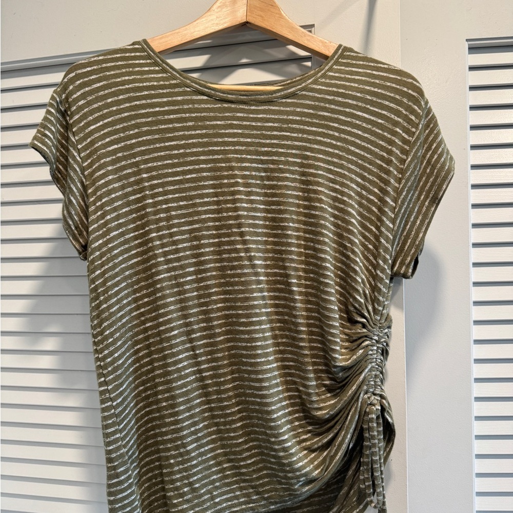 Striped Olive Green Women's Liverpool Top